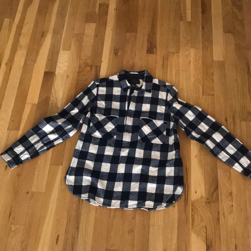 JCrew Buffalo Plaid Flannel With Zipper